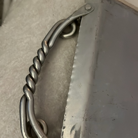 Vintage dining tray;stamp on bottom;good condition; needs a thorough polishing - Picture 10 of 11